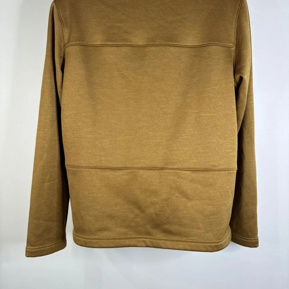 The‎ North Face Men's Fleece Lined Jacket Camel Tan Full Zip Logo Large -READ